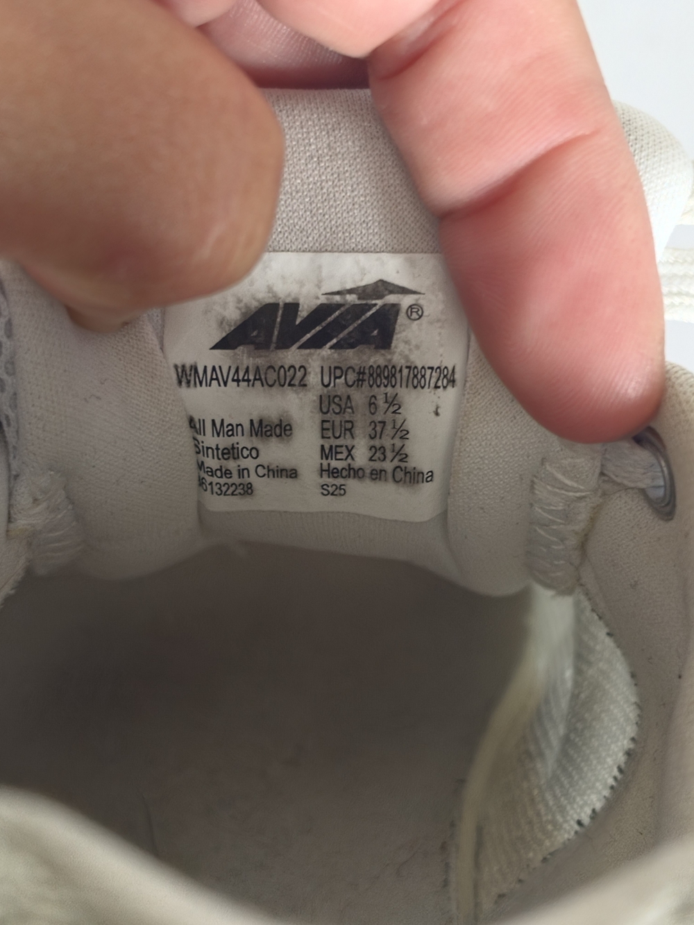 Avia White Athletic Cushion Running Shoes - Women's Size 6.5 - Picture 8 of 8